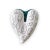 Heart in Ceramic ‘Human Faces' in Turquoise N.1 by Gianni Veneziano for Kiasmo For Sale - Image 6 of 6