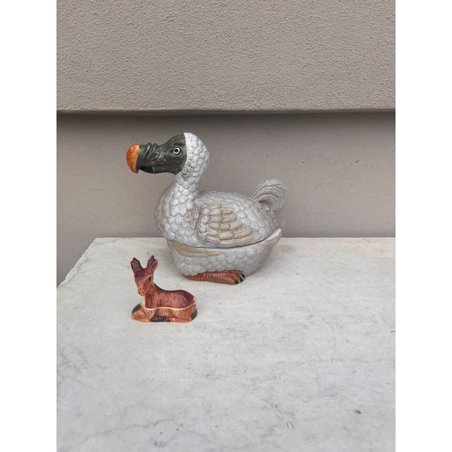 Small Majolica Brown Deer Tureen Caugant, Circa 1950 For Sale In Austin - Image 6 of 6