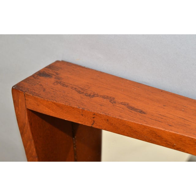 Pedersen & Hansen Scandinavian Modern Rectangle Dovetailed Teak Wall Mirror 1960 For Sale - Image 9 of 12