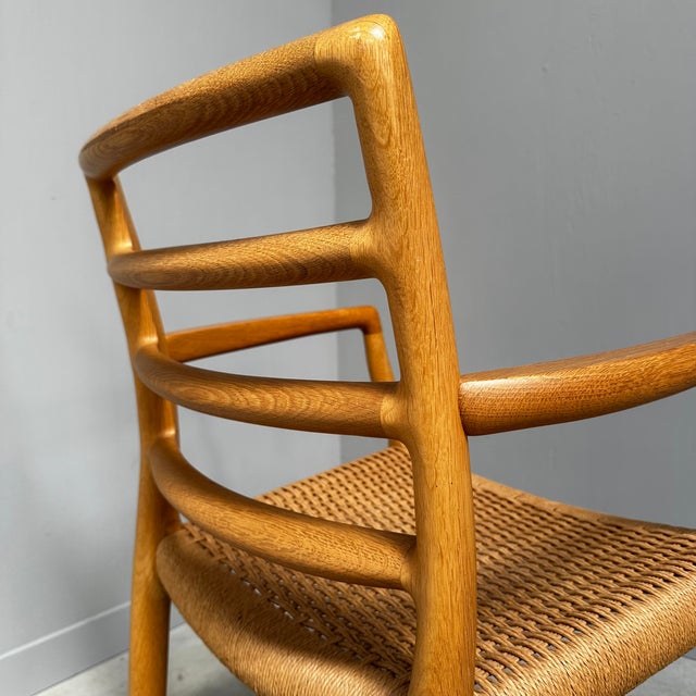 1980s Danish Model 68 Dining Chair in Oak and Paper Cord by Niels Otto Møller, 1980s For Sale - Image 5 of 8