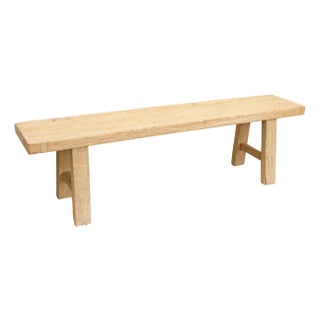 70" Long Ranch Style Wood Bench For Sale