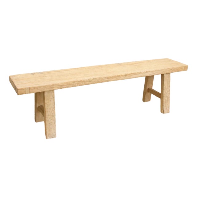 70" Long Ranch Style Wood Bench For Sale