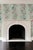 Chinoiserie Mahjong Floral Stripe Grasscloth Wallpaper by House Party | Green Dragon | 8 Yards For Sale - Image 3 of 7