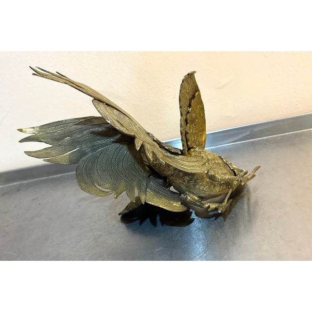 Metal Antique Bronze Fighting Rooster Statue / Figurine For Sale - Image 7 of 7