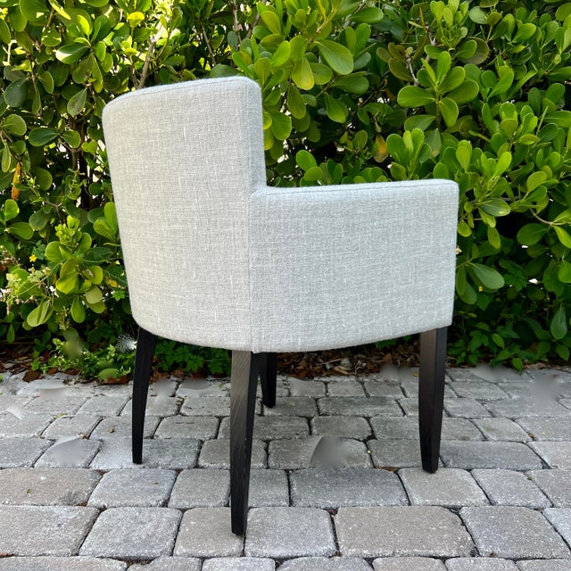 2020s Grey Woven Armchair With Streamline Design by Pierre Frey For Sale - Image 5 of 12