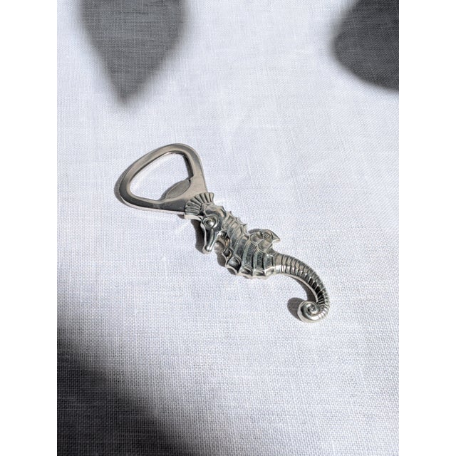 Metal Pewter Seahorse Bottle Opener by Just Andersen, 1930s For Sale - Image 7 of 10