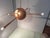 Chandelier in Copper Brass and Colored Glass 4 Copper Cones For Sale - Image 9 of 18