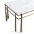 Luna Modern White Marble & Brass Coffee Table For Sale - Image 4 of 5