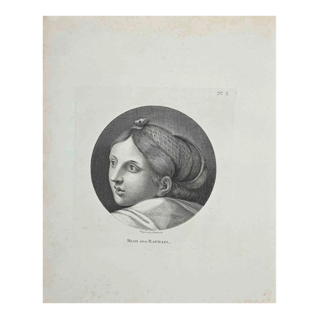 Thomas Holloway, Portrait After Raphael, Etching, 1810 For Sale