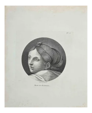 Thomas Holloway, Portrait After Raphael, Etching, 1810