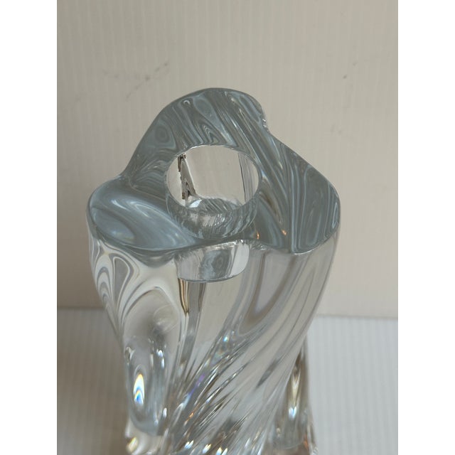 Baccarat France Signed Single Light Swirl Candlestick 6: High Crystal Ode;lon Line For Sale In New York - Image 6 of 11