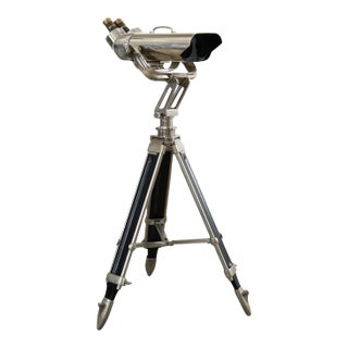 20th Century Wwii Style Anti-Aircraft Binoculars on Stand For Sale