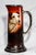 An exceptional and complete example of late 19th-century decorative ceramics, this antique Victorian pitcher and six mug...