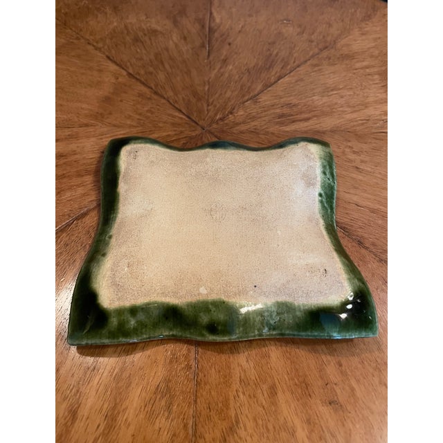 Japanese Oribe Ceramic Kozara Side Plates- a Set of 5 For Sale - Image 4 of 6