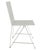 Mid-Century Modern Minimalist White Enameled Metal Chair / Postmodern Geometric Accent Chair For Sale - Image 3 of 7
