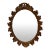 Circa 1930 Wood & Gesso Foliate Sunburst Mirror - 19.5” X 25” For Sale