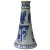 Ceramic Chinese Blue & White Porcelain Round Scenery Graphic Candle Holder For Sale - Image 7 of 8