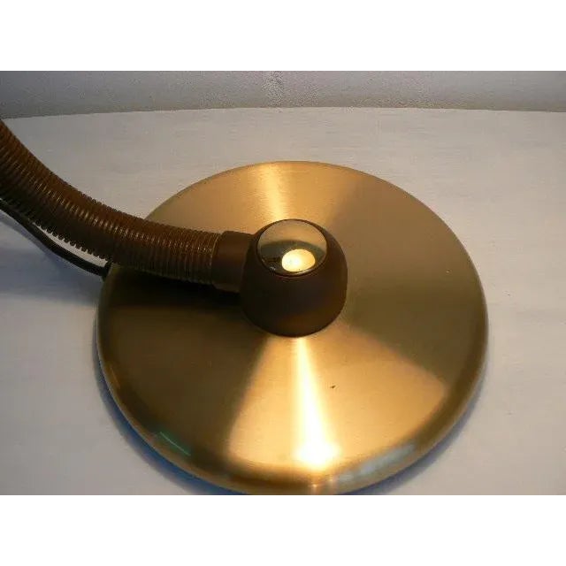Mid-Century Modern German Brass Table Lamp from Hustadt Leuchten, 1970s For Sale - Image 3 of 10