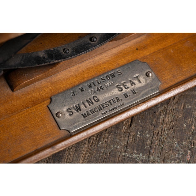 Wood Late 19th/Early 20th Century J. W. Wilson Salesman Sample Buggy Seat For Sale - Image 7 of 9