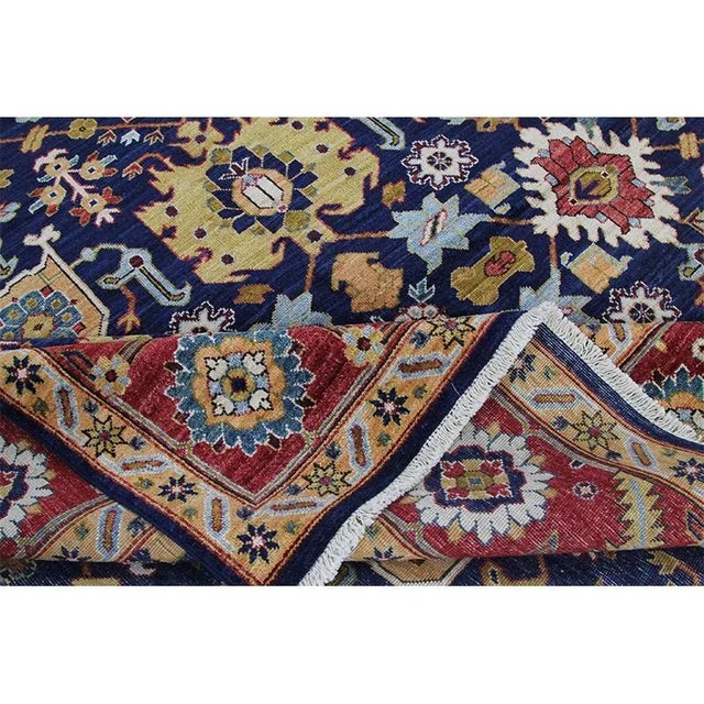 Traditional Handwoven Heriz Style Area Rug 9’2″ X 12’7″ For Sale - Image 3 of 11