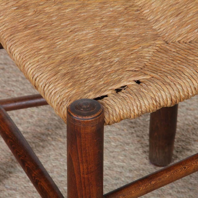 French Straw-Seated Chairs, 1940s, Set of 6 For Sale - Image 6 of 10