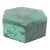 Vintage Hexagonal Genuine Malachite Box For Sale