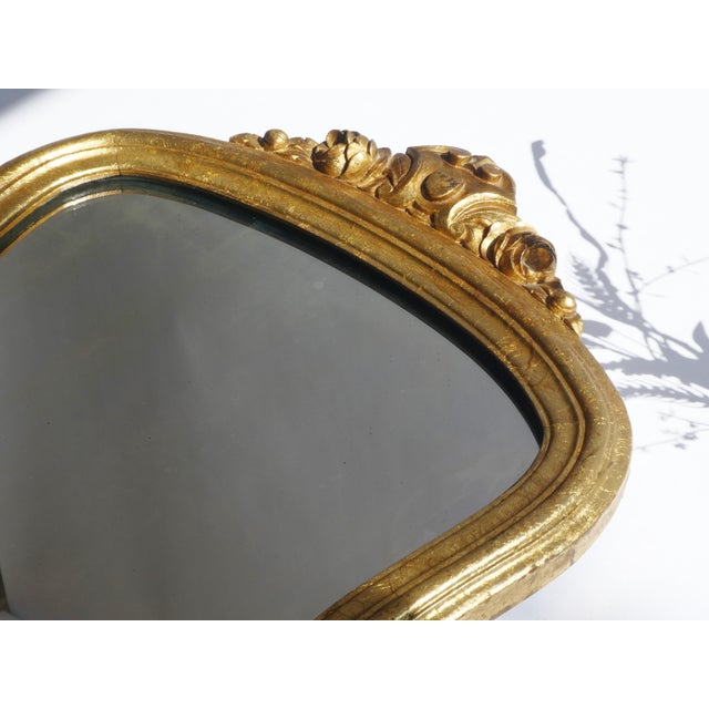 Vintage Italian Gold Gilt Scalloped Mirror, 1920s For Sale - Image 11 of 12