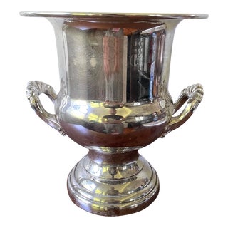 Vintage Silver Plated Ice Bucket For Sale