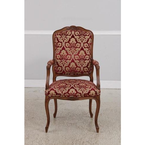 French Set of 10 Auffray & Co French Style Cane Back Dining Chairs For Sale - Image 3 of 15