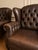 Pair of Mid-Century European Chesterfield-Style Tufted Leather Lounge Chairs, Circa 1960s For Sale - Image 4 of 7