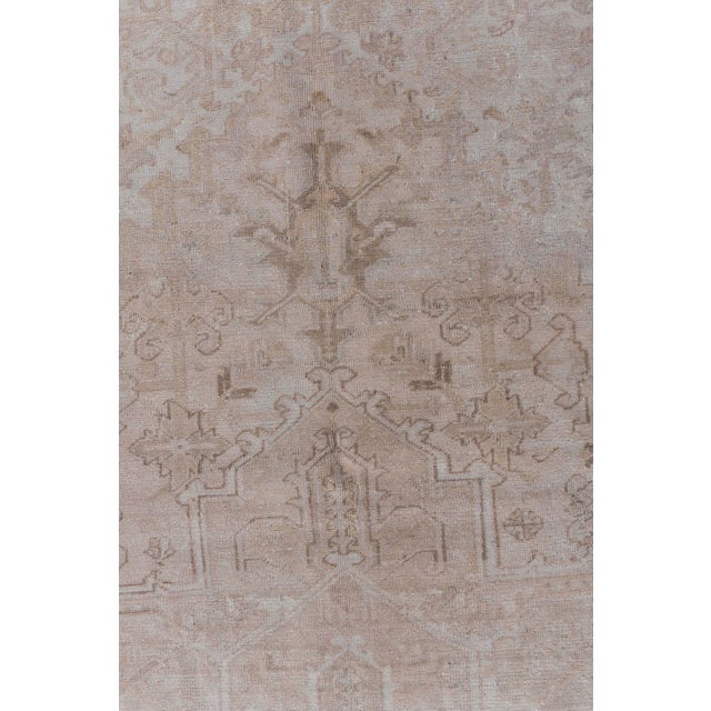 Traditional Antique Circa 1920 Taupe Subdued Heriz Hand Knotted Rug 8' X 10'9 For Sale - Image 3 of 9