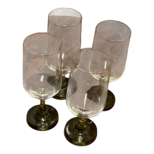 1960s Set of 4 Sherry Glass Variation Smoke by Rosenthal