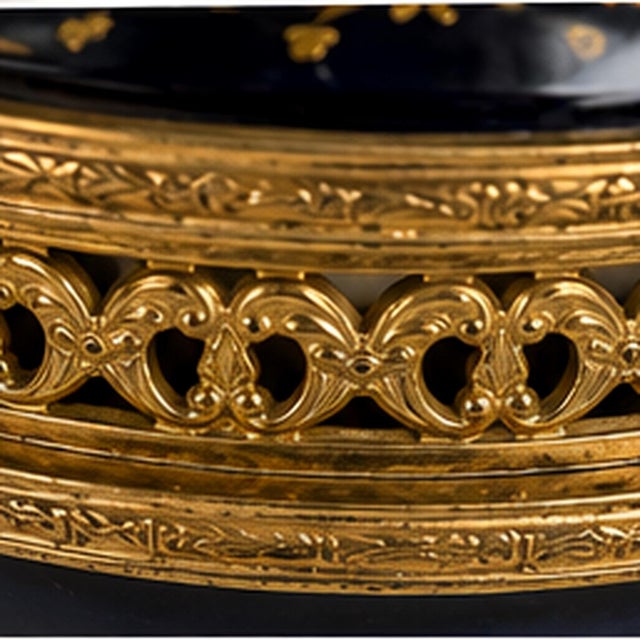 Blue Early 20c French Sevres Louis XVI Blue Porcelain Bowl For Sale - Image 8 of 17