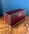 Striking vintage trunk-style decorative box, finished in richly textured faux crocodile leather with deep burgundy tones...