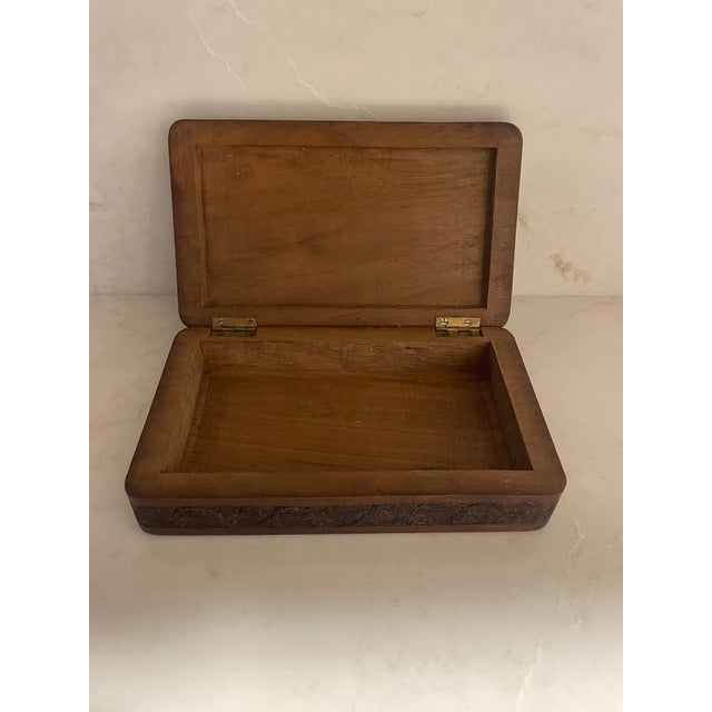 Early 20th Century Antique Carved Rosewood Box For Sale - Image 5 of 7