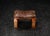 Moroccan Camel Saddle Stool in Stained Wood with Brass and Leather, 1980s For Sale - Image 12 of 18