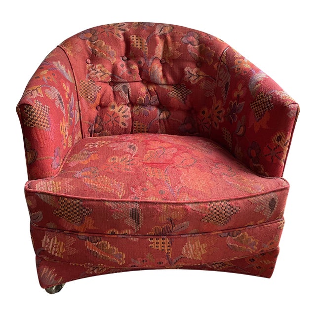 1970s Vintage Erwin Lambeth Chair on Casters For Sale