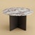 Round Dining Table in White Arabescato Vagli Marble and Smoked Oak by Lebanto For Sale - Image 4 of 4