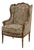 Antique French Style Needlepoint Wing Chair For Sale