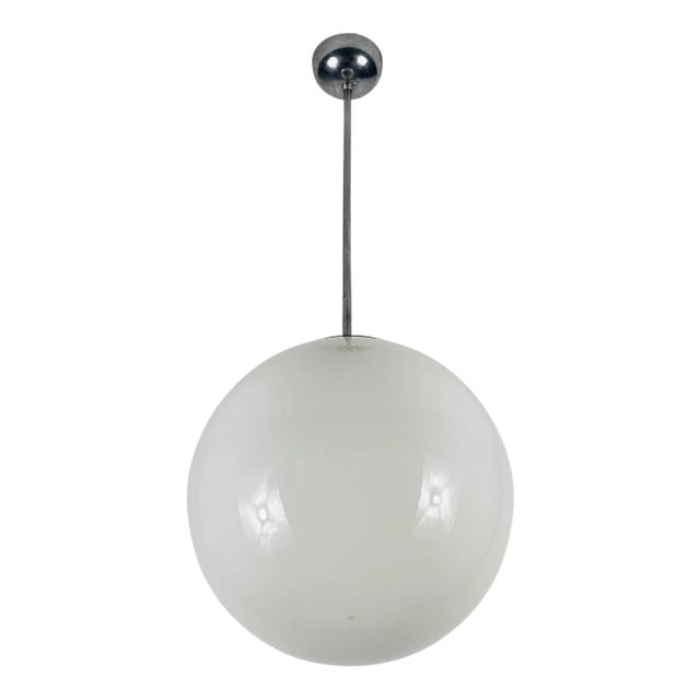 Bauhaus Opal Glass Pendant Lamp, Germany, 1960s For Sale