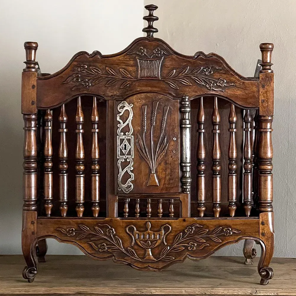 19th Century Country French Walnut Pannetiere ~ Breadbox | Chairish