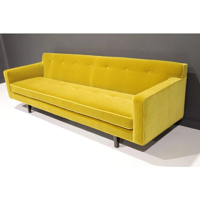 Dunbar Furniture Edward Wormley for Dunbar Bracket Back Sofa in Mohair For Sale - Image 4 of 8