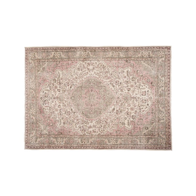 Distressed Vintage Turkish Sparta Rug - 6'11" X 9'10" For Sale - Image 12 of 12