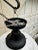 Vintage Large Schoolhouse Globe With Dark Brass Flushmount Ceiling Fixture For Sale In New York - Image 6 of 6
