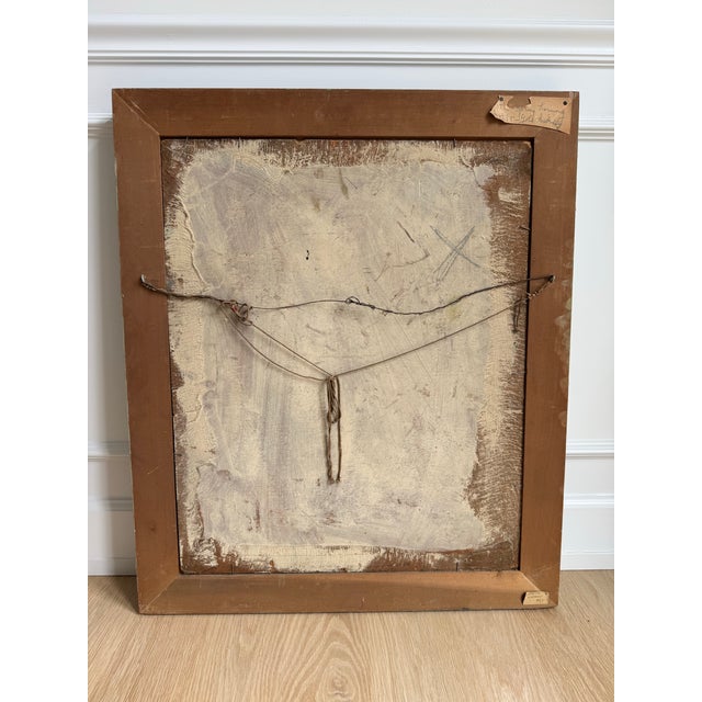 Mid-Century Modern Wonderful Mid-Century Modern Abstract Oil Painting “Spring Harmony” by J. Siebernthal in Original Artist-Painted Frame For Sale - Image 3 of 9