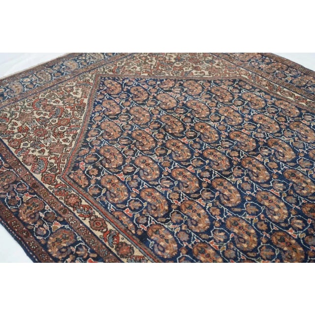Textile Antique Sarouk Rug 3'4'' x 4'10'' For Sale - Image 7 of 10