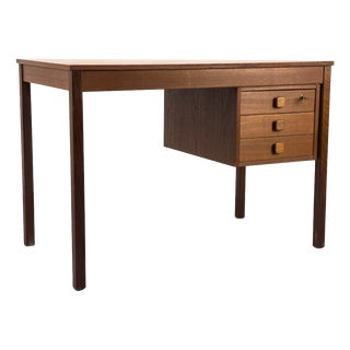 Small Teak Desk with Drawers from Domino Møbler, 1970s For Sale