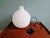 Space Age White Opaline Glass Spherical Pendant Light, 1960s For Sale - Image 12 of 13