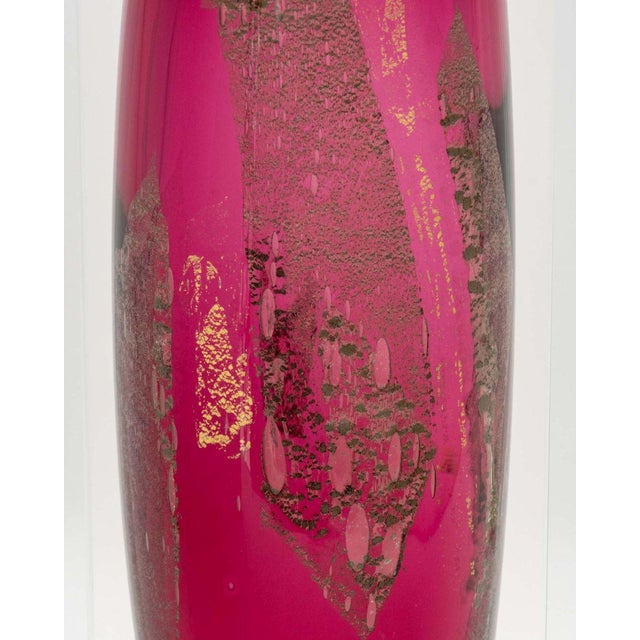 Illegibly Signed Postmodern Geometric Glass Vase, 1998 For Sale In New York - Image 6 of 13