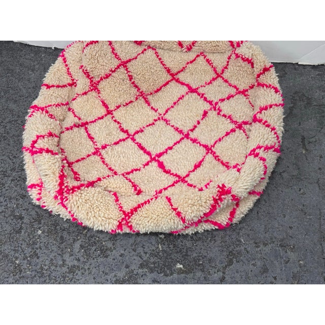 Moroccan Handmade Pouf Cover For Sale - Image 10 of 12